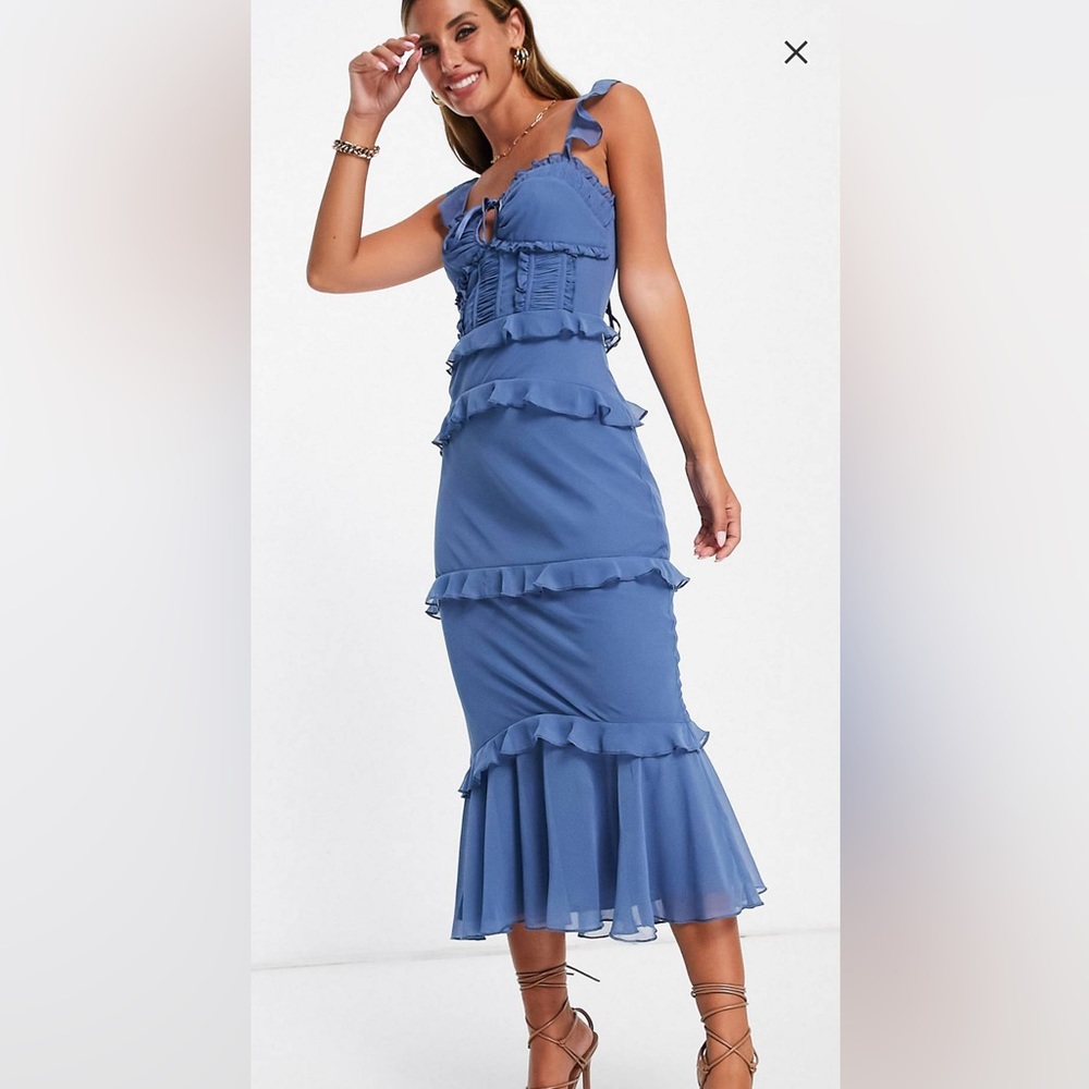 ASOS blue dress. Worn once for a wedding.